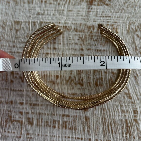 Gold Colored Cuff Bracelet - Picture 5 of 7
